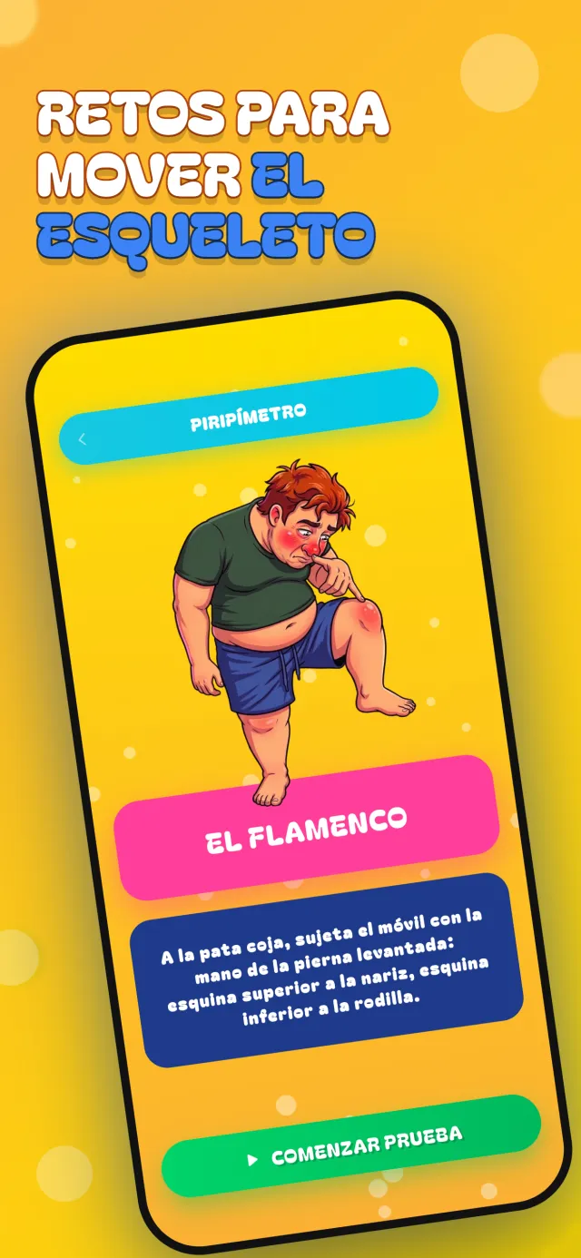 Reto «El flamenco»: mantener el equilibrio a la pata coja con el móvil